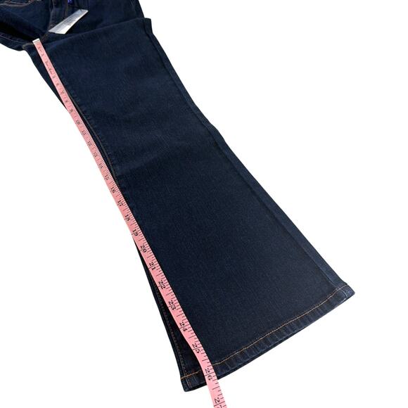 Elie Tahari Women's Dark Wash Micro Flare Cropped Stretch Denim Jeans Size 4 - Picture 8 of 12